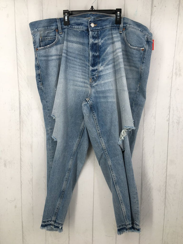 24 Hi-rise slouchy straight jeans