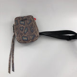 Small snakeskin print crossbody bag