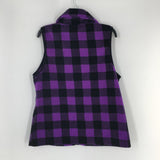 L Fleece plaid vest