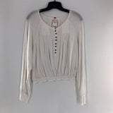 L Smocked l/s top