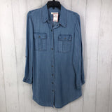 SP Denim button front l/s dress