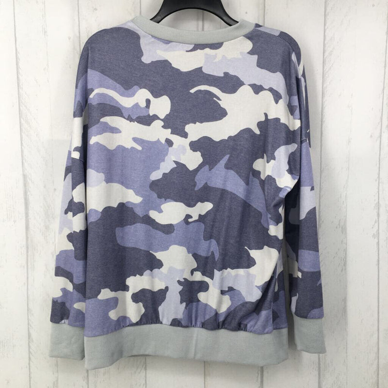 S Camo print l/s top