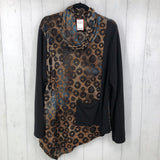 1X Printed cowl neck l/s tunic