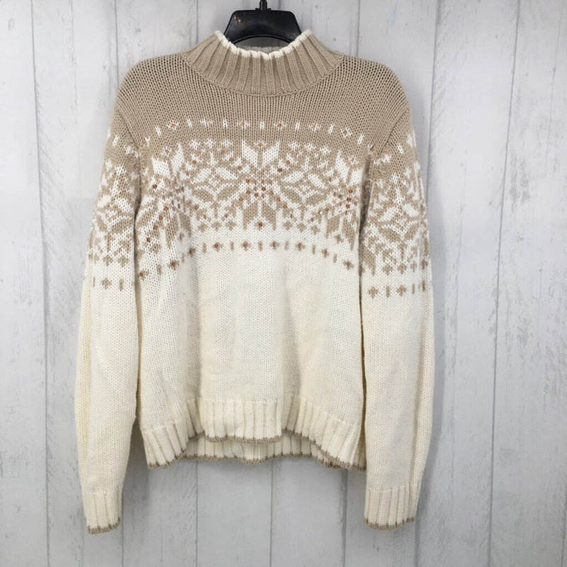 XL Sequin fair isle print sweater