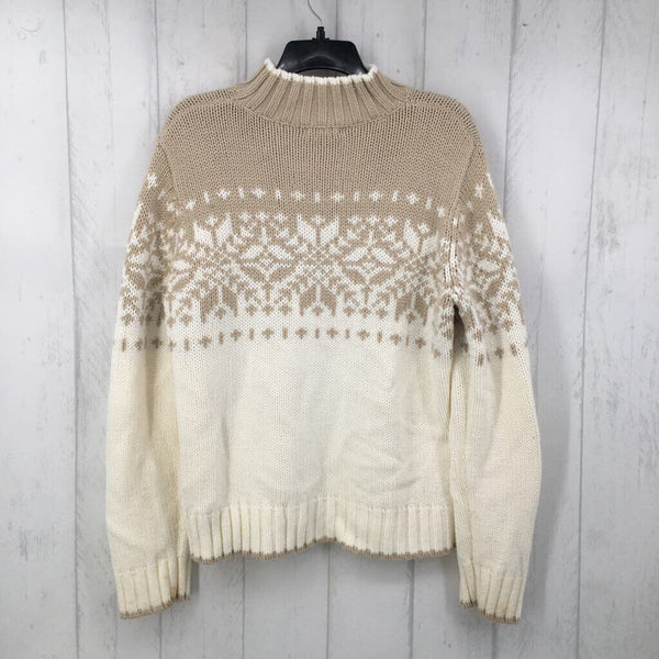 XL Sequin fair isle print sweater