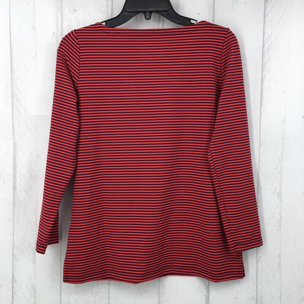 S Striped 3/4 slv top