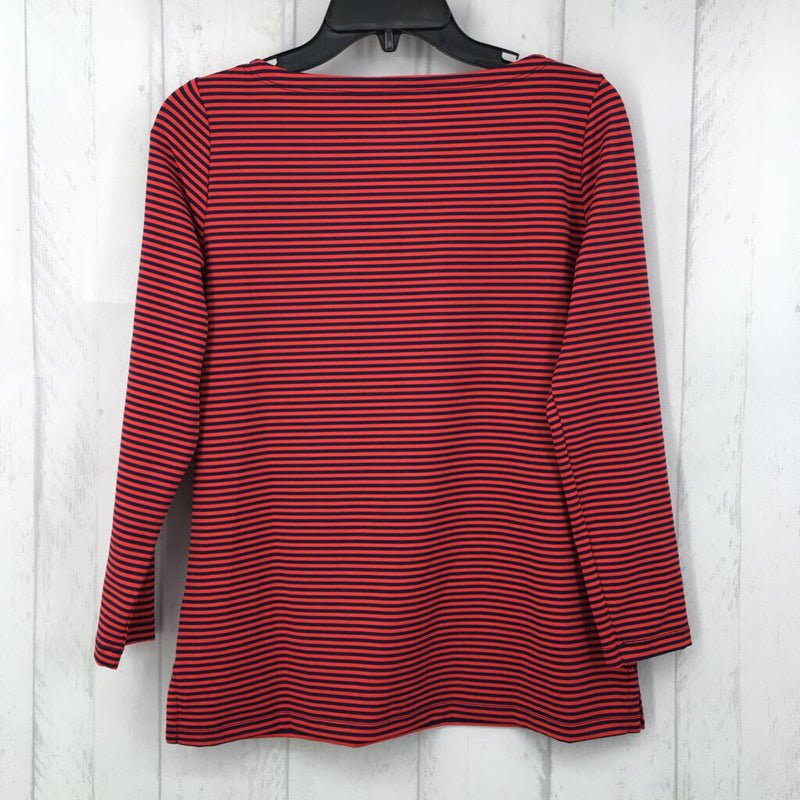 S Striped 3/4 slv top