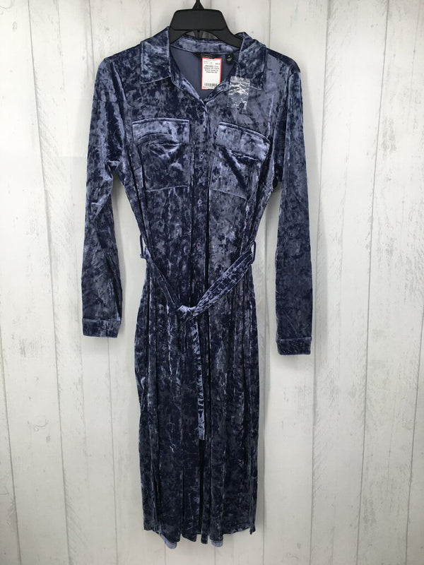 XS Velvet button down l/s dress