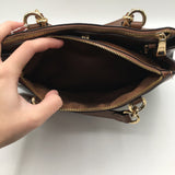 Signature leather mini satchel