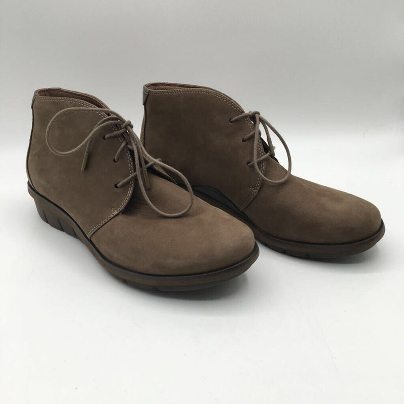 7.5-8(38) lace up wedge ankle boots