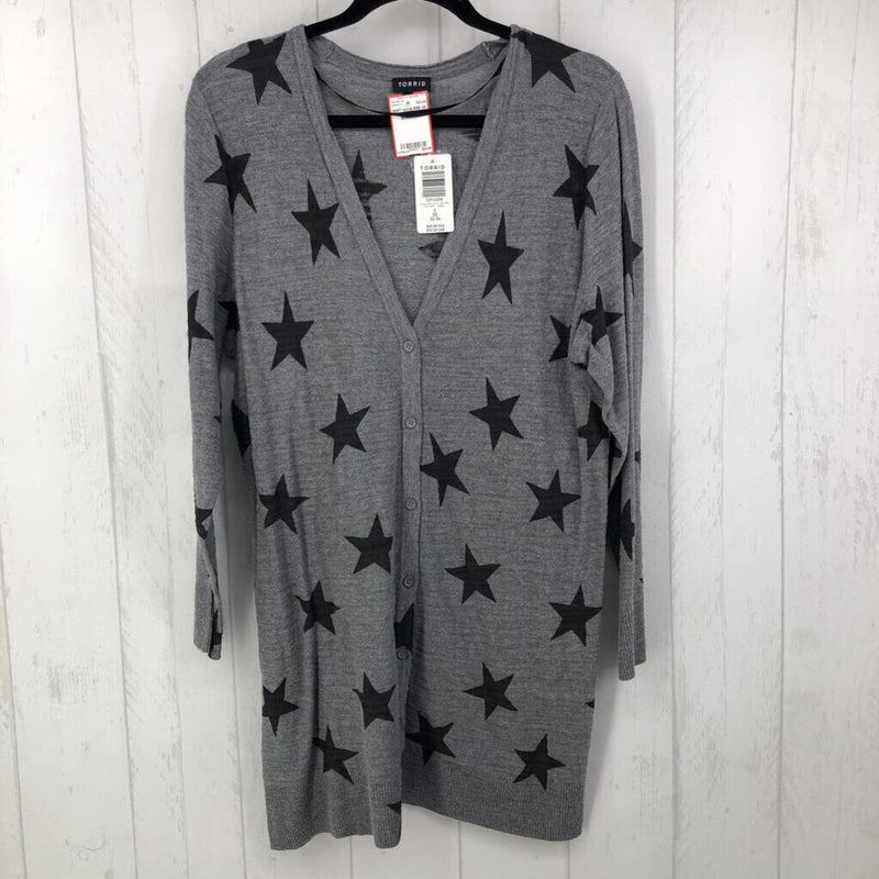 R55 3X Star print cardigan