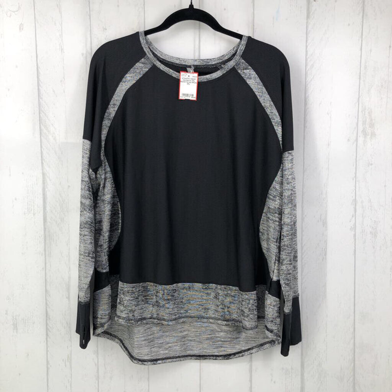 2XL Marled l/s top