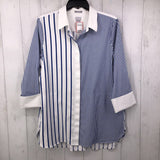 3.5 Striped buton down l/s top