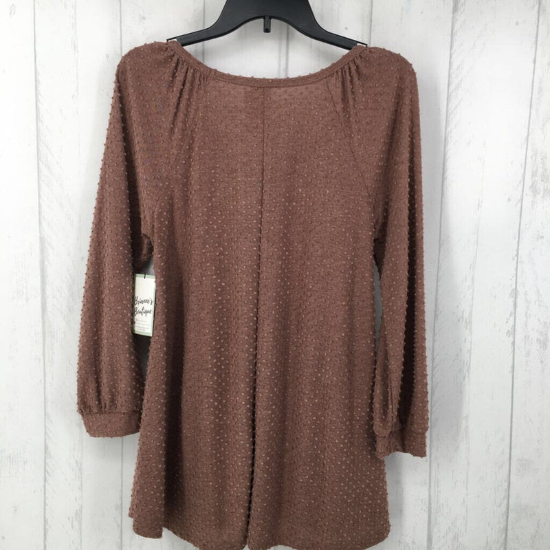 R39 S Textured v-neck l/s top