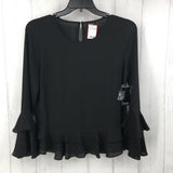 M Ruffled hem l/s top