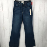 8 Hi-rise flare jeans