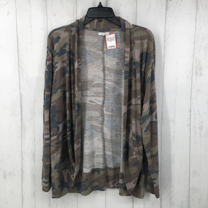 XL Camo waffle knit cardigan