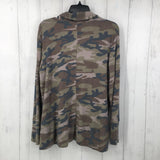 XL Camo waffle knit cardigan