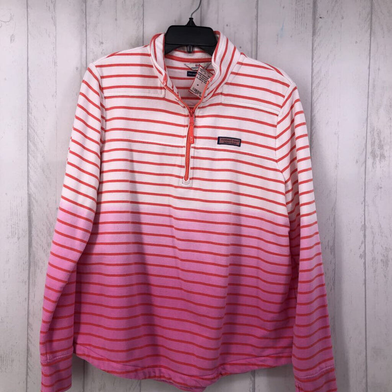 L Striped quarter zip pullover