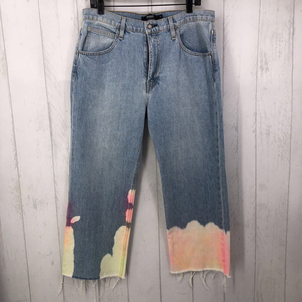 30 Tie dyed bottom jeans