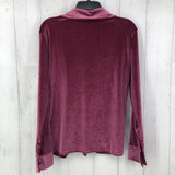 S Velvet button down l/s top