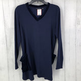 S Velvet trim l/s tunic