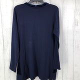 S Velvet trim l/s tunic