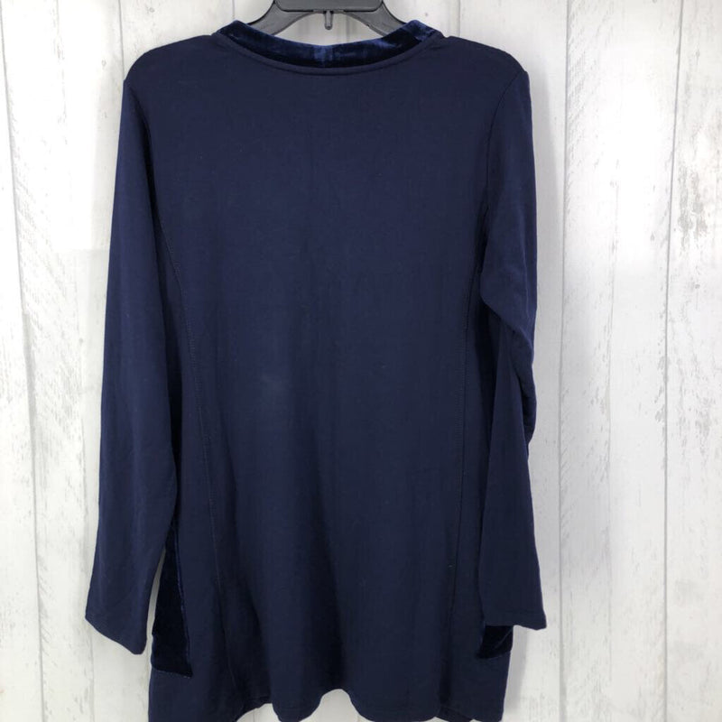 S Velvet trim l/s tunic