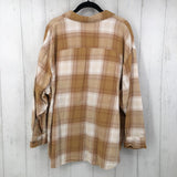 XXL Plaid button down l/s top