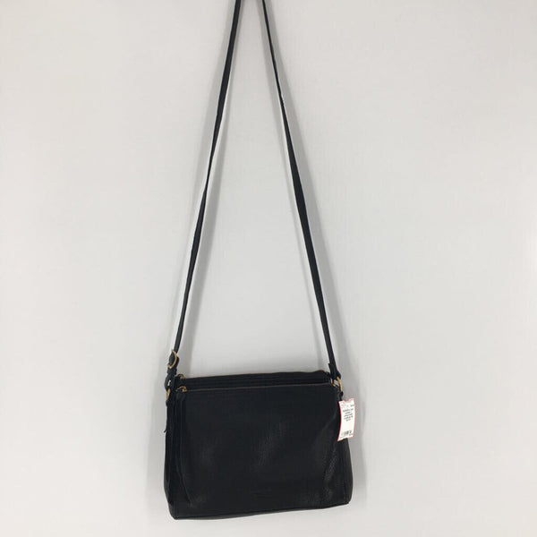 Leather 3 compartment crossbody