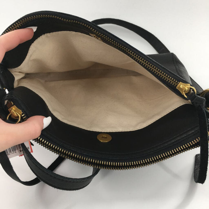 Leather 3 compartment crossbody