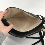 Leather 3 compartment crossbody