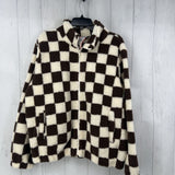 L sherpa zip check jacket