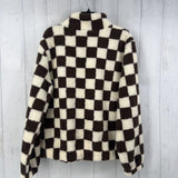 L sherpa zip check jacket