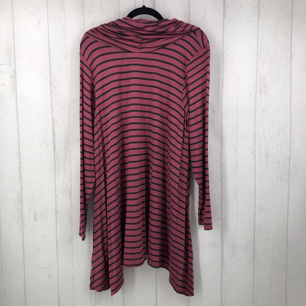 1x l/s stripe cowl neck tunic