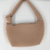 Faux leather woven hobo bag