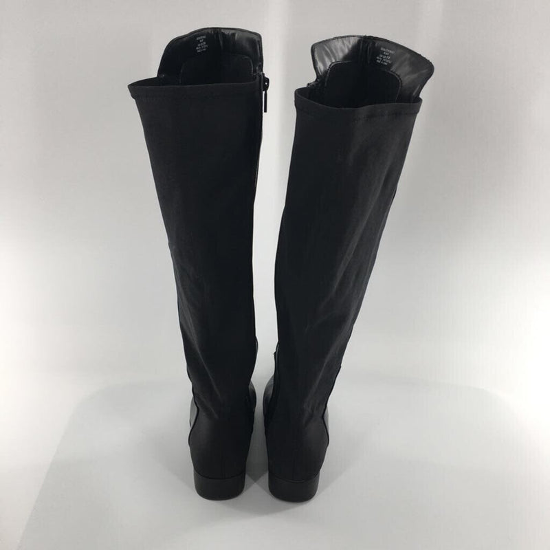 8W Faux leather knee high boots