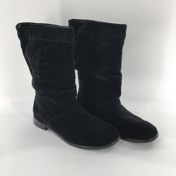 8.5 Suede perforated slouch boots