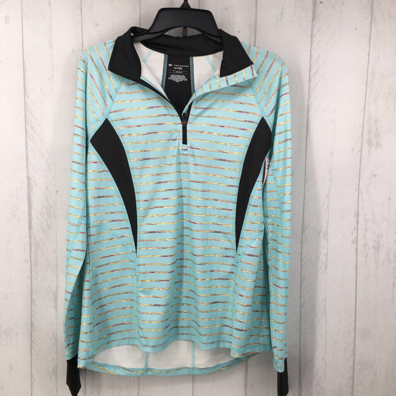 L Striped half-zip pullover