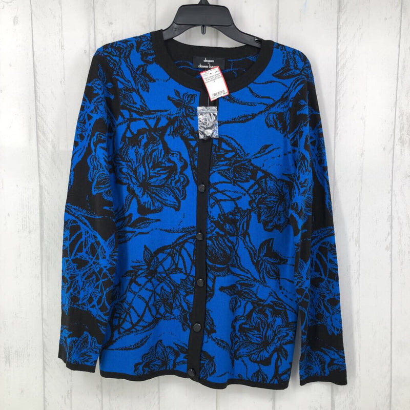 S Flo print button down sweater