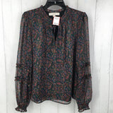 M Paisley print l/s top