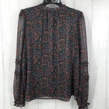 M Paisley print l/s top