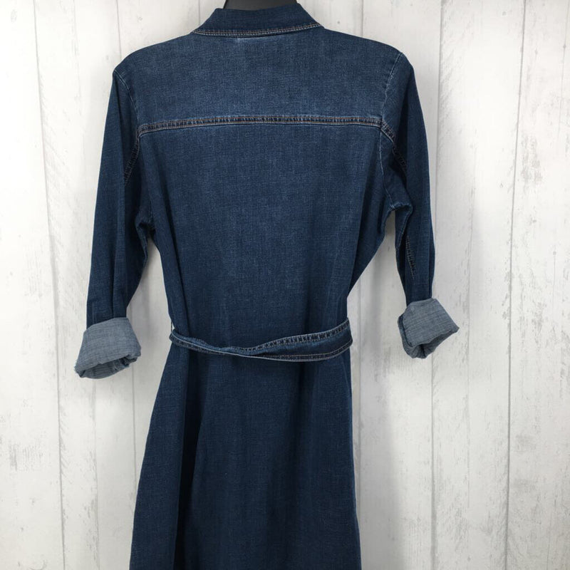 L Belted denim dress l/s