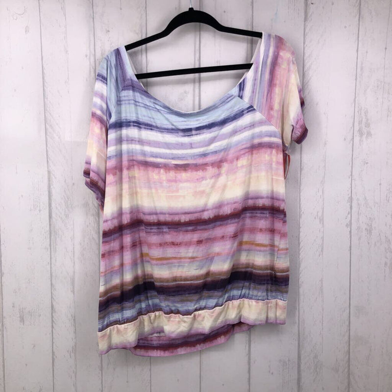 2(L) Striped s/s top