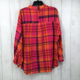 M l/s plaid button down shirt