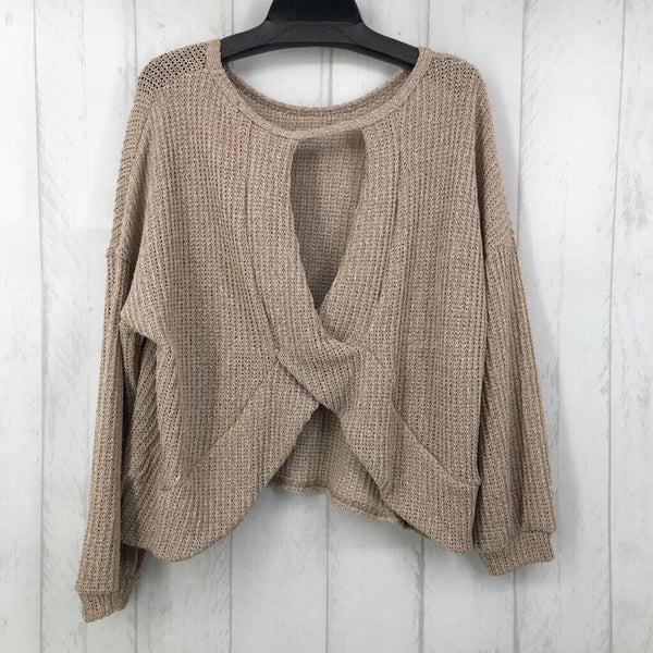 M l/s open back sweater