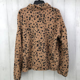 XL sherpa snap animal print jacket