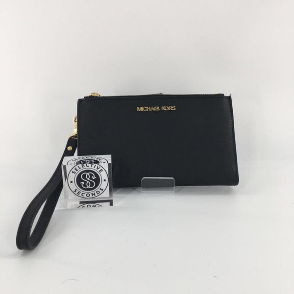 double zip bi-fold wristlet/wallet/clutch