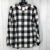 L Plaid button down l/s top