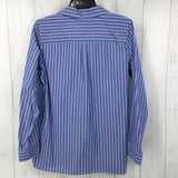 12 Striped quarter button down l/s top